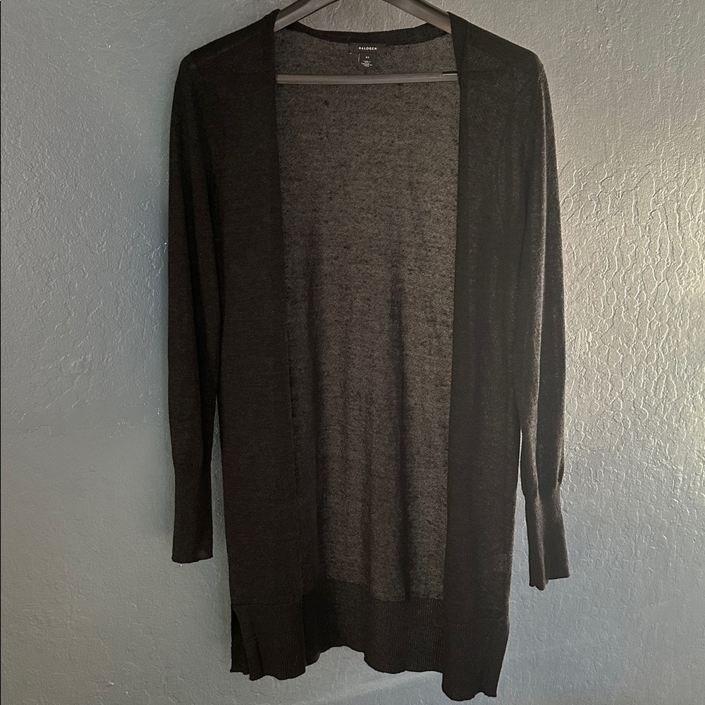 Halogen Black Open Front Cardigan